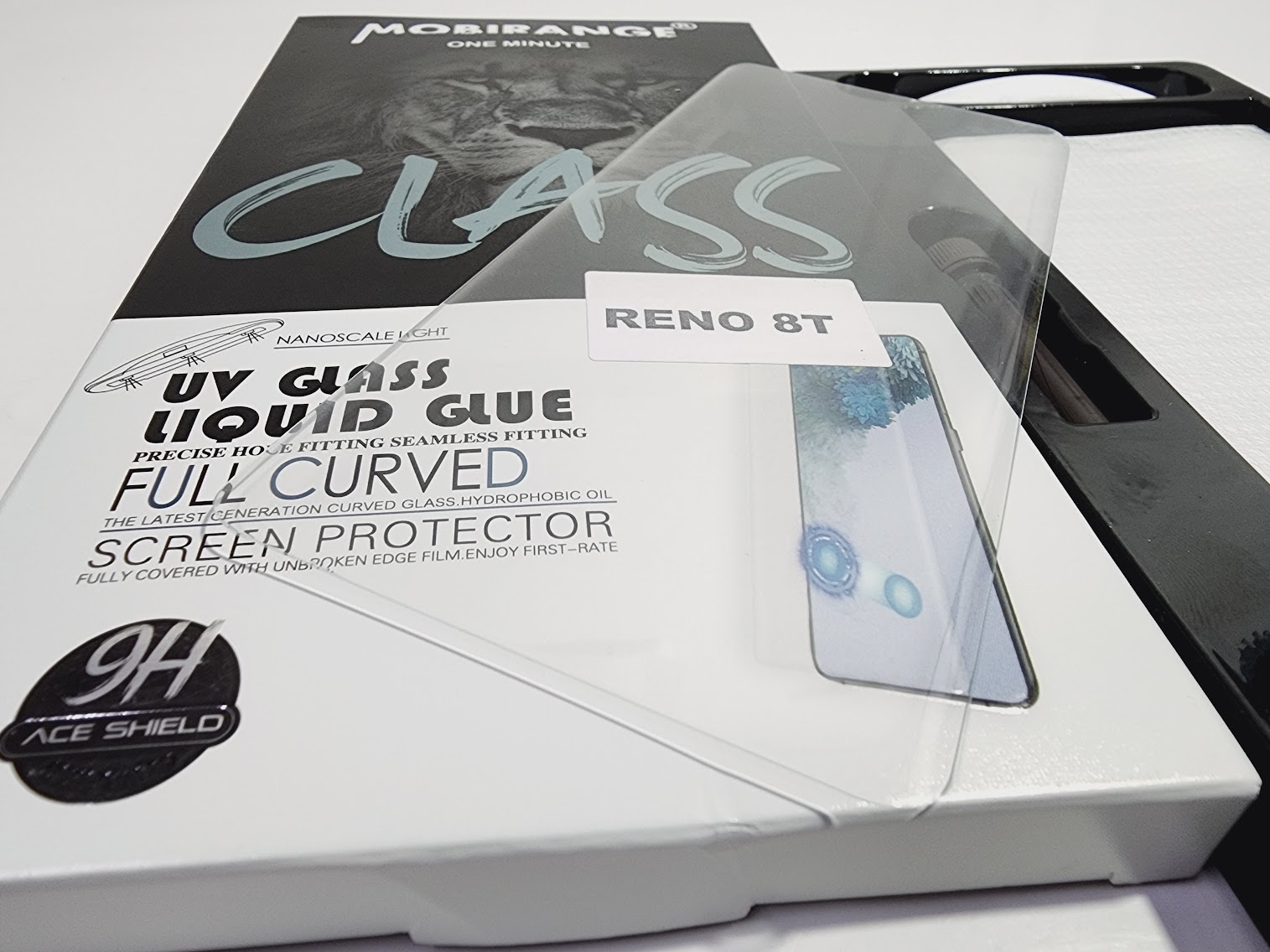 Jeelo Oppo Reno 8T Uv Tempered Glass, Packaging Type: Box