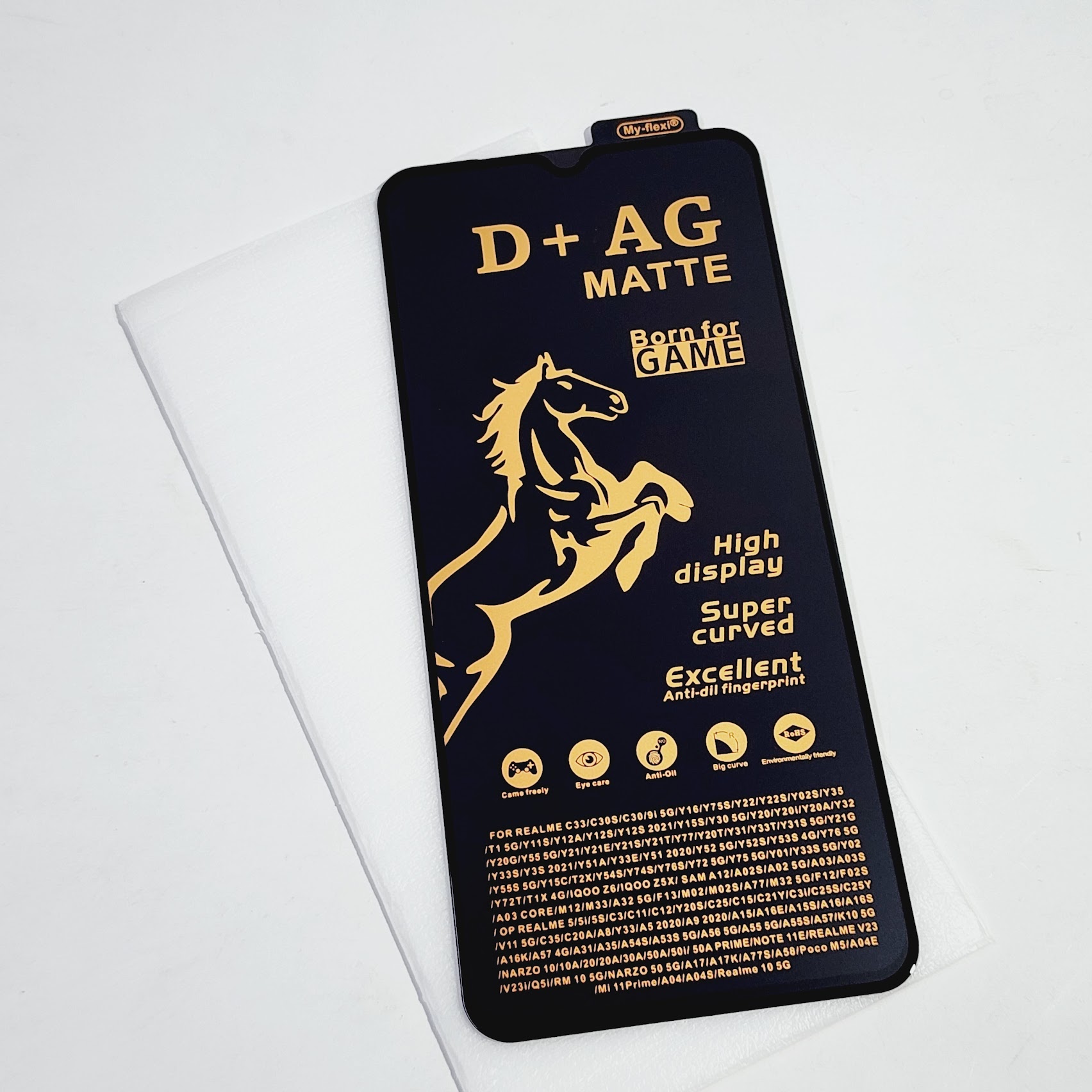 Cover Per Realme C33 SEAHAI: Custodia Sottile Opaca Antiurto E Antigraffio - Rosso/Nero