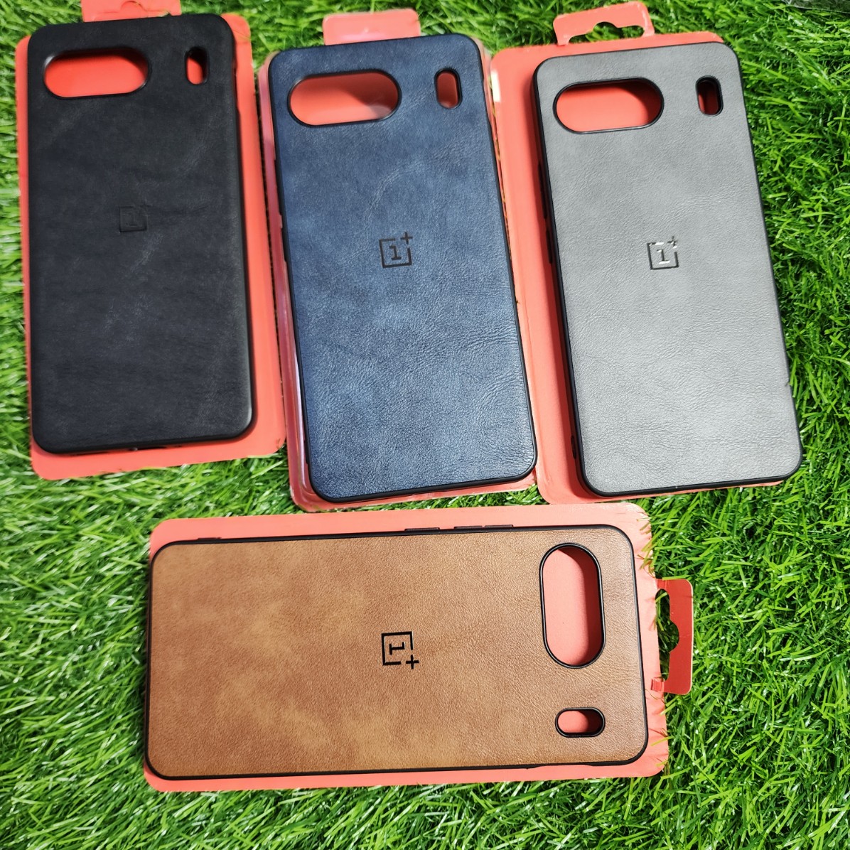 Custodia In Pelle PU Per OnePlus Nord (6.44'') - Cover Protettiva Con Motivo Diagonale, Antiscivolo, Giallo