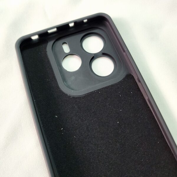 Redmi Note 14 Black Nilkin Back Cover with cloth inside - Image 6