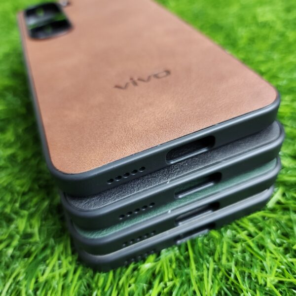 Vivo Y300 Premium Leather Finish Back Cover - Image 5