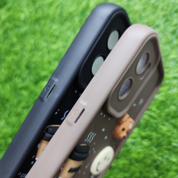 OPPO Reno 7 Silicone Stylish Coffee Faces Back Cover - Image 5