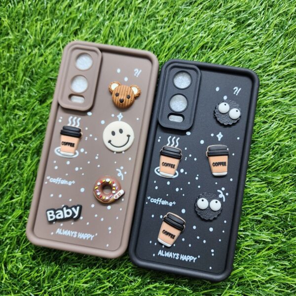 OnePlus Nord CE 4 Lite Silicone Stylish Coffee Faces Back Cover