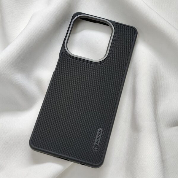 Oppo A3X Black Nilkin Back Cover with cloth inside
