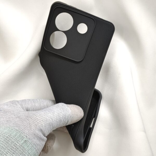 Poco M7 Pro Black Nilkin Back Cover with cloth inside - Image 3