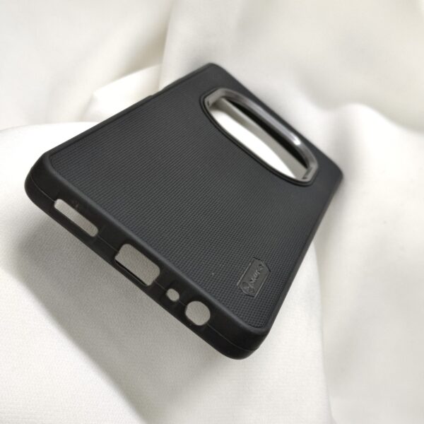 Realme C63 Black Nilkin Back Cover with cloth inside - Image 4