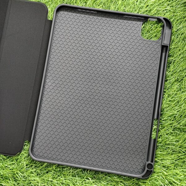 iPad Pro 11 (2024) Transparent Premium Leather Finish Flip Back Cover 3 Fold - Image 3