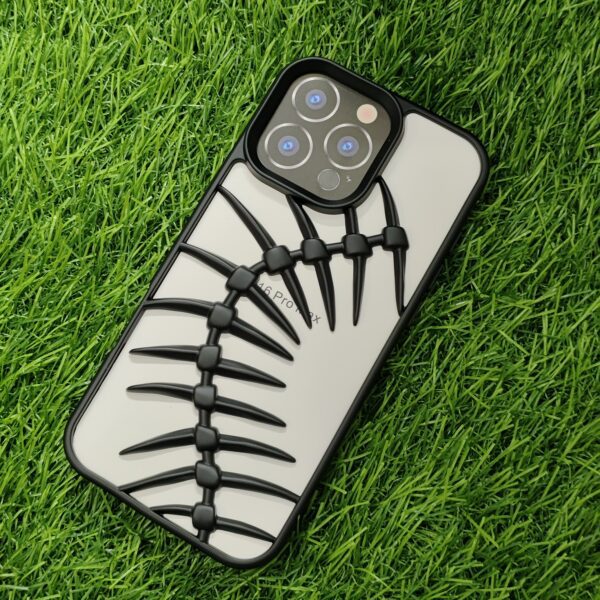 iPhone 16 Pro Max Black Silicon Spine Back Cover - Image 2