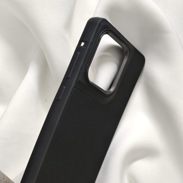 Moto Edge 60 Stylus Black Nilkin Back Cover with cloth inside - Image 3