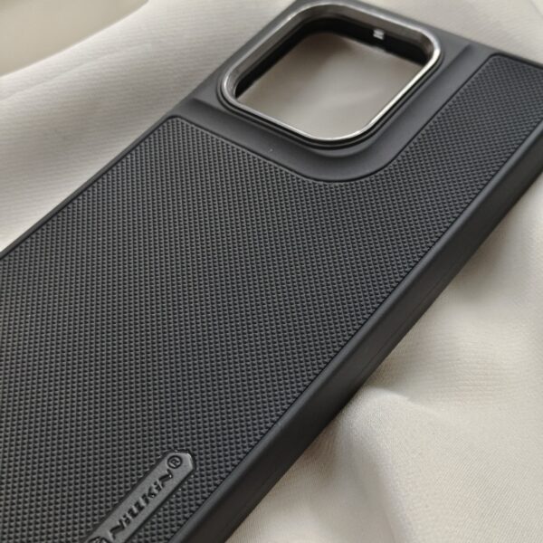 Moto Edge 60 Stylus Black Nilkin Back Cover with cloth inside - Image 6