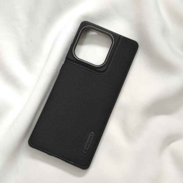 Moto Edge 60 Fusion Black Nilkin Back Cover with cloth inside