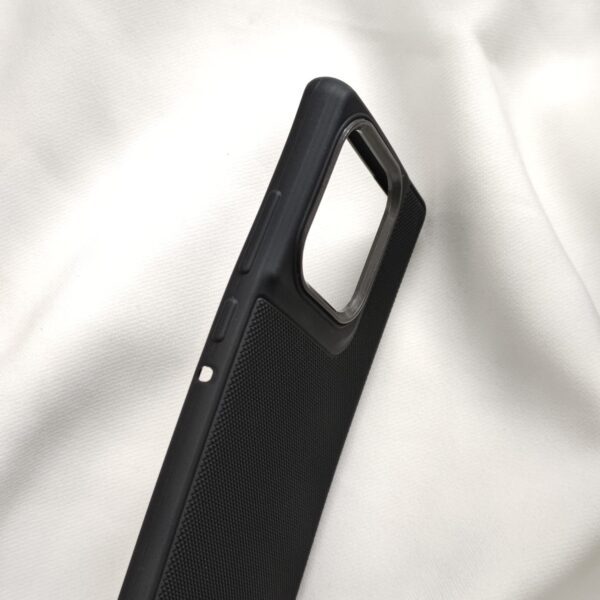 Moto Edge 60 Fusion Black Nilkin Back Cover with cloth inside - Image 3