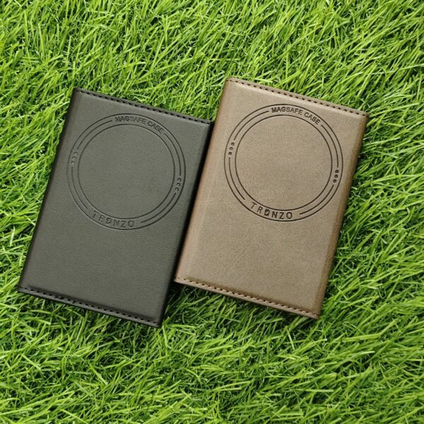 Tranzo 3 Fold Multi Purpose Premium Leather Magsafe Wallet - Image 3
