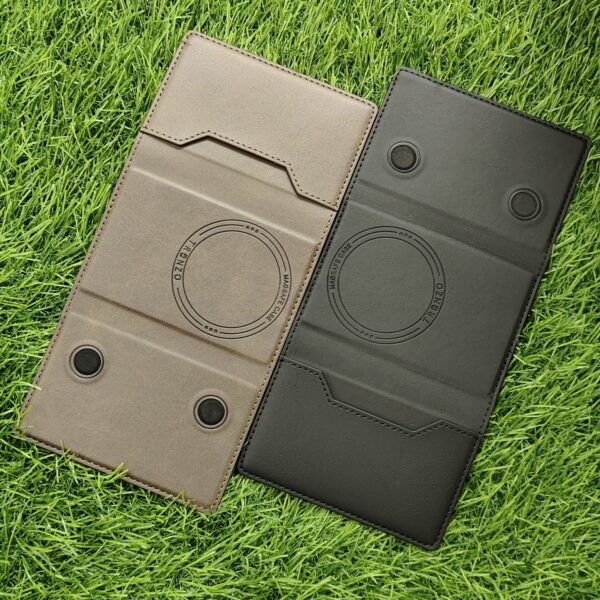 Tranzo 3 Fold Multi Purpose Premium Leather Magsafe Wallet - Image 4