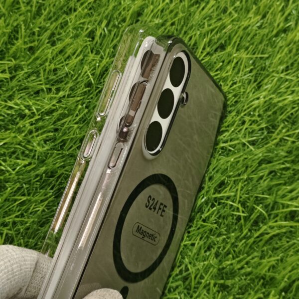 Samsung S24 FE Magsafe Transparent PC Hard Crystal Back Cover - Image 3