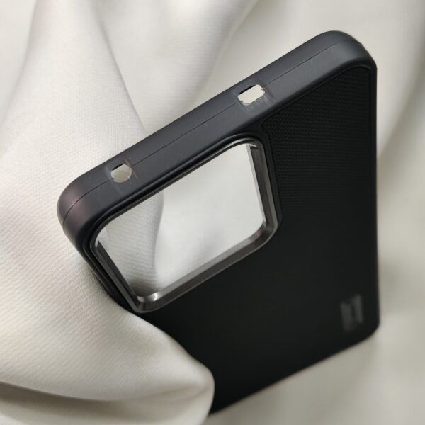 Realme 14T Black Nilkin Back Cover with cloth inside - Image 4