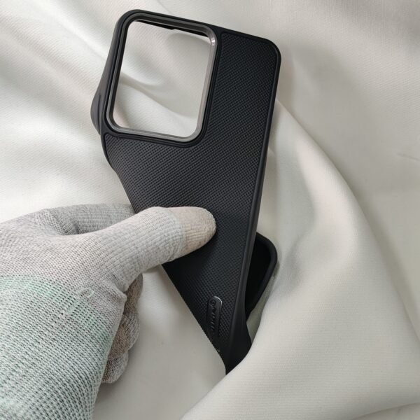Realme 14T Black Nilkin Back Cover with cloth inside - Image 8