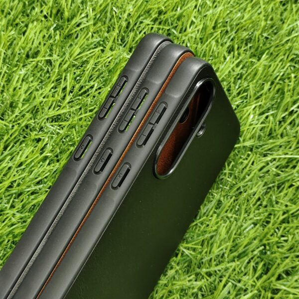 Samsung A56 Premium Leather Finish Back Cover - Image 3