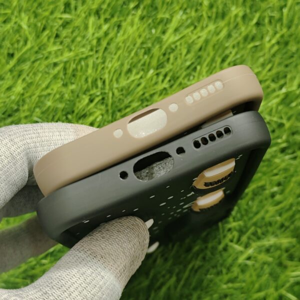 Vivo V50 Silicone Stylish Coffee Faces Back Cover - Image 4