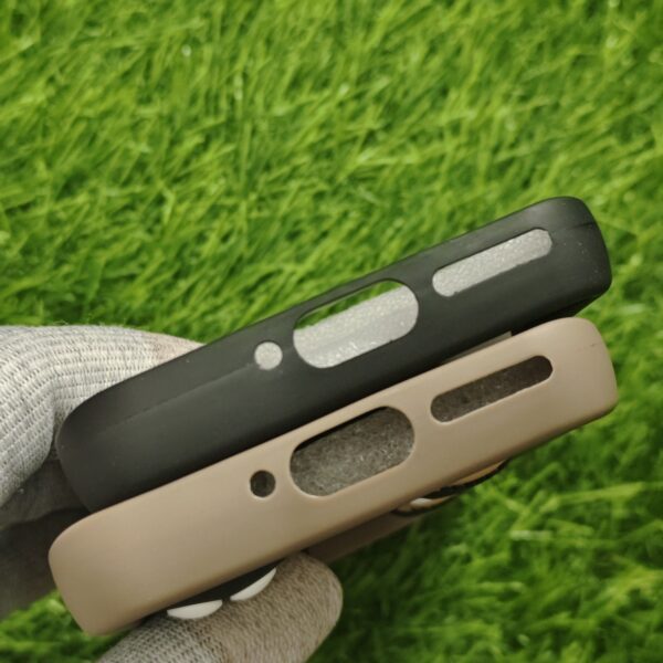 Realme 14 Pro Plus Silicone Stylish Coffee Faces Back Cover - Image 4