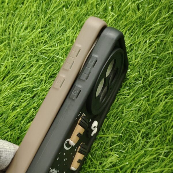 Oneplus 13 Silicone Stylish Coffee Faces Back Cover - Image 3
