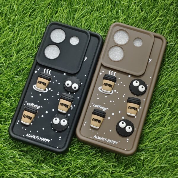 Tecno Camon 20 Pro 5G Silicone Stylish Coffee Faces Back Cover