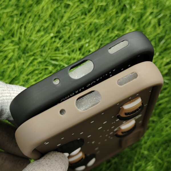 Samsung M16 & F16 Silicone Stylish Coffee Faces Back Cover - Image 4