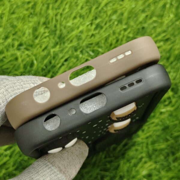 Redmi A3 Pro Silicone Stylish Coffee Faces Back Cover - Image 4