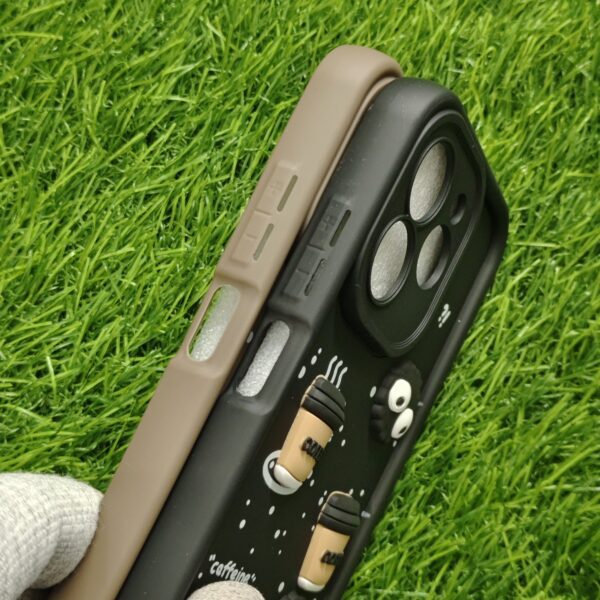 Tecno Spark 30C 5G Silicone Stylish Coffee Faces Back Cover - Image 3