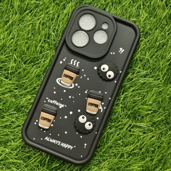 Tecno Spark 30C 5G Silicone Stylish Coffee Faces Back Cover - Image 7