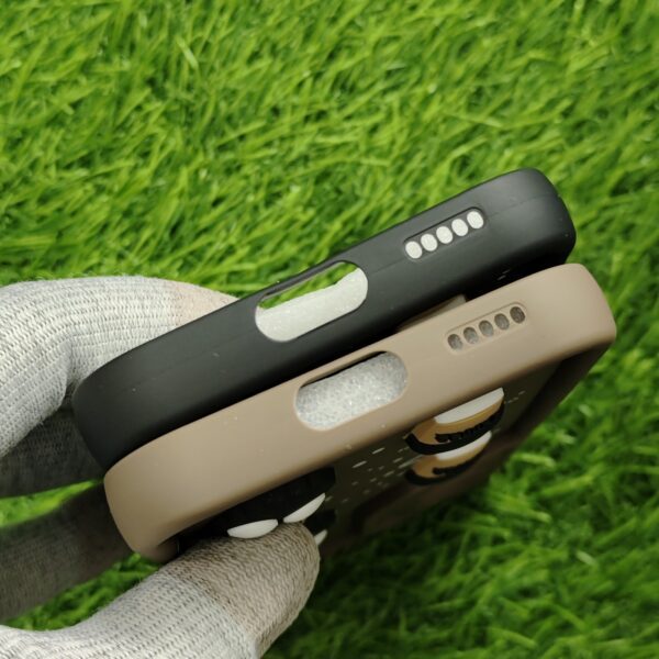 Vivo Y300 Silicone Stylish Coffee Faces Back Cover - Image 4