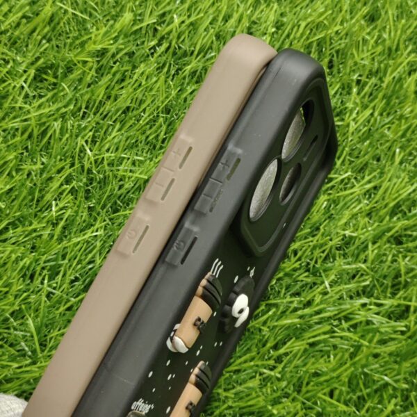 Redmi Note 14 5G Silicone Stylish Coffee Faces Back Cover - Image 3