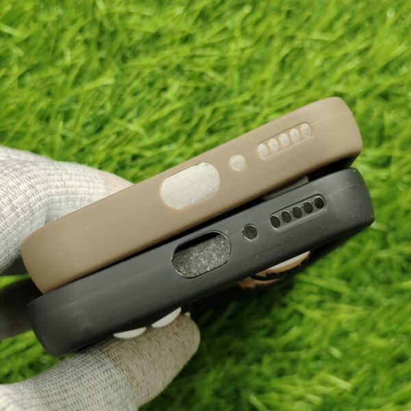 Redmi Note 14 5G Silicone Stylish Coffee Faces Back Cover - Image 4