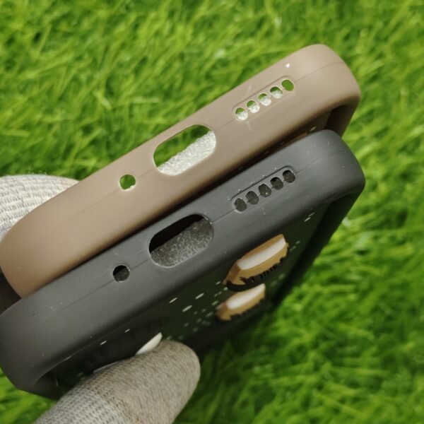 Realme C75 & Poco M7 & Redmi 14C Silicone Stylish Coffee Faces Back Cover - Image 3