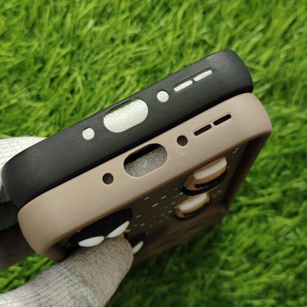 Oneplus 13R Silicone Stylish Coffee Faces Back Cover - Image 4