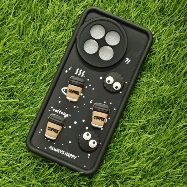 Oneplus 13R Silicone Stylish Coffee Faces Back Cover - Image 7
