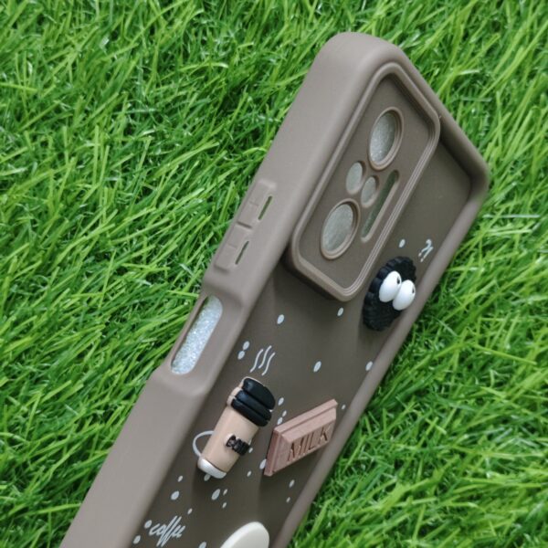 Redmi Note 10 Pro Silicone Stylish Coffee Faces Back Cover - Image 3