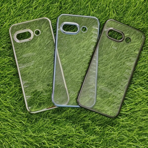Google Pixel 9a Stylish Transparent Chrome PC Hard Back Cover