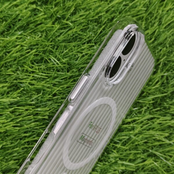 iPhone 16 Designer Magsafe Transparent PC Hard Crystal Back Cover