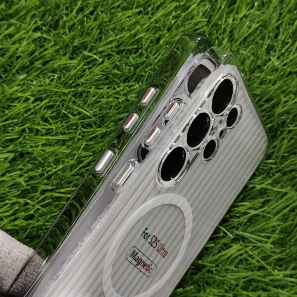 Samsung S25 Ultra Designer Magsafe Transparent PC Hard Crystal Back Cover - Image 3