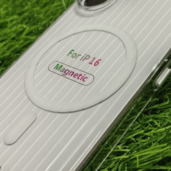 iPhone 16 Designer Magsafe Transparent PC Hard Crystal Back Cover - Image 5