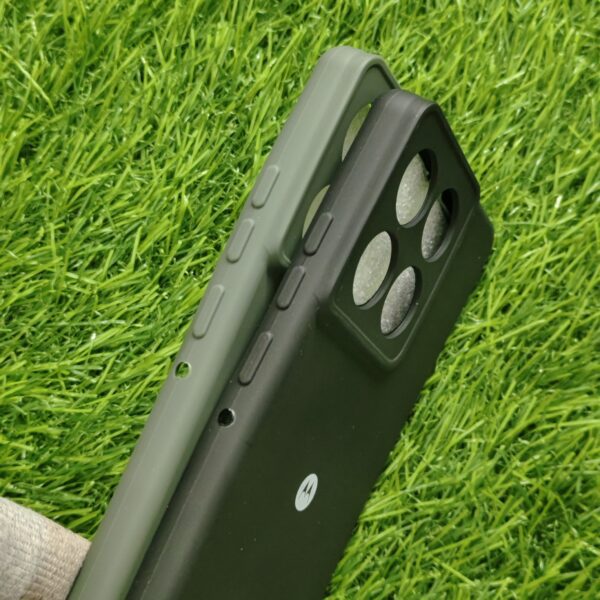 Moto Edge 60 Pro Stylish Silicon Back Cover with cloth inside - Image 3