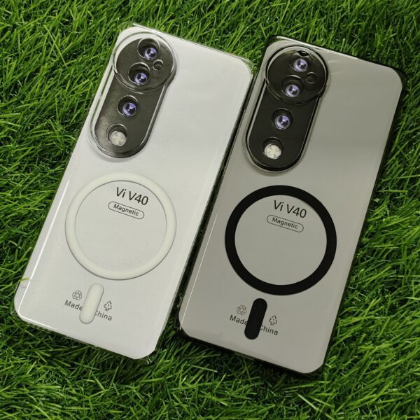 Vivo V40 & V40 Pro Crystal Transparent Magsafe PC Hard Back Cover