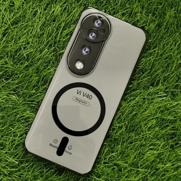 Vivo V40 & V40 Pro Crystal Transparent Magsafe PC Hard Back Cover - Image 6