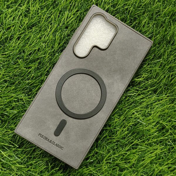 Samsung S23 Ultra Luxury Leather Back Cover with Magsafe - Image 6