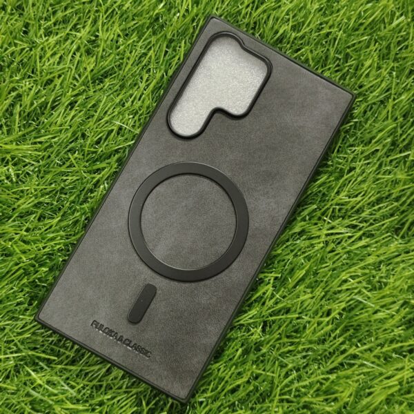 Samsung S23 Ultra Luxury Leather Back Cover with Magsafe - Image 7