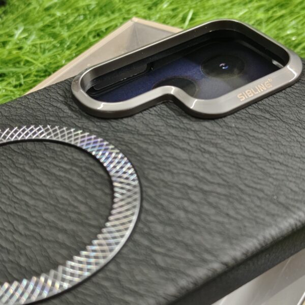 Samsung S24 Ultra Sibling Luxury Leather Back Cover with Magsafe - Image 6