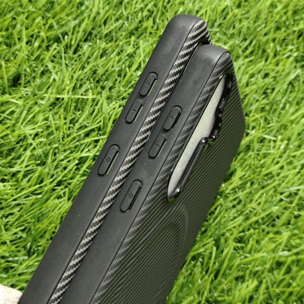 Samsung S24 FE Premium Carbon Back Cover With Soft Cloth Inside - Image 3