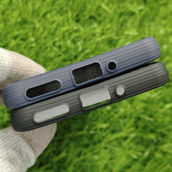 Moto Edge 60 Pro Silicone Bumper Back Cover with soft cloth inside - Image 4