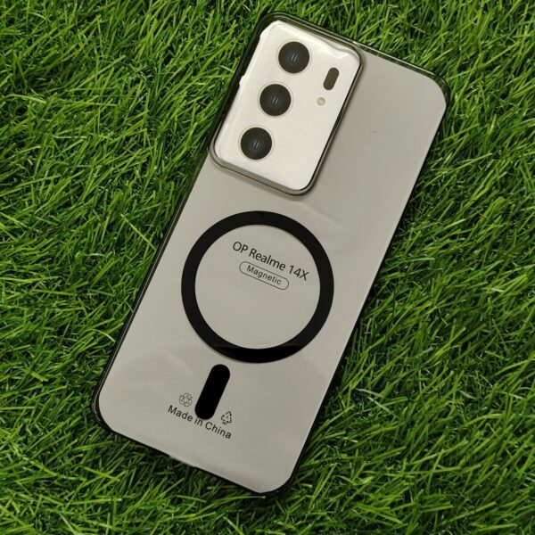 Realme 14X Magsafe Transparent PC Hard Crystal Back Cover - Image 7